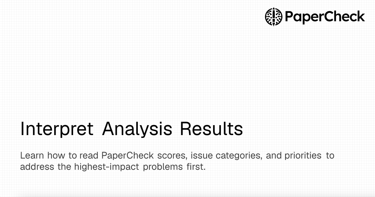 Interpret Analysis Results